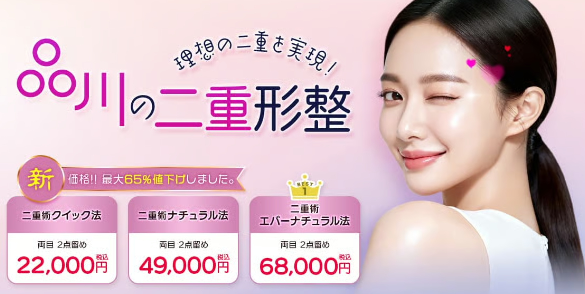 品川スキンクリニックの二重整形の画像